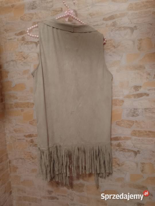 40L Bershka Bogato zdobiona frędzlami Kamizelka Moda i Styl Kraków