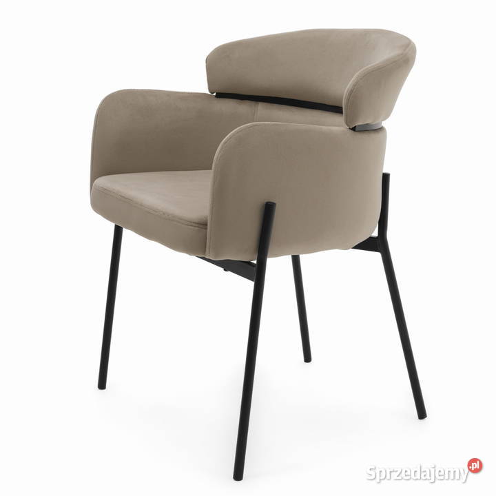 Krzesło Tapicerowane Bolzano Ciemnobeżowe Tarchały Małe sprzedam