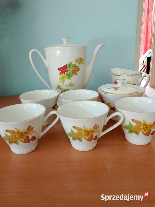 Serwis do kawy herbaty Porcelana i szkło Skrzynice Pierwsze