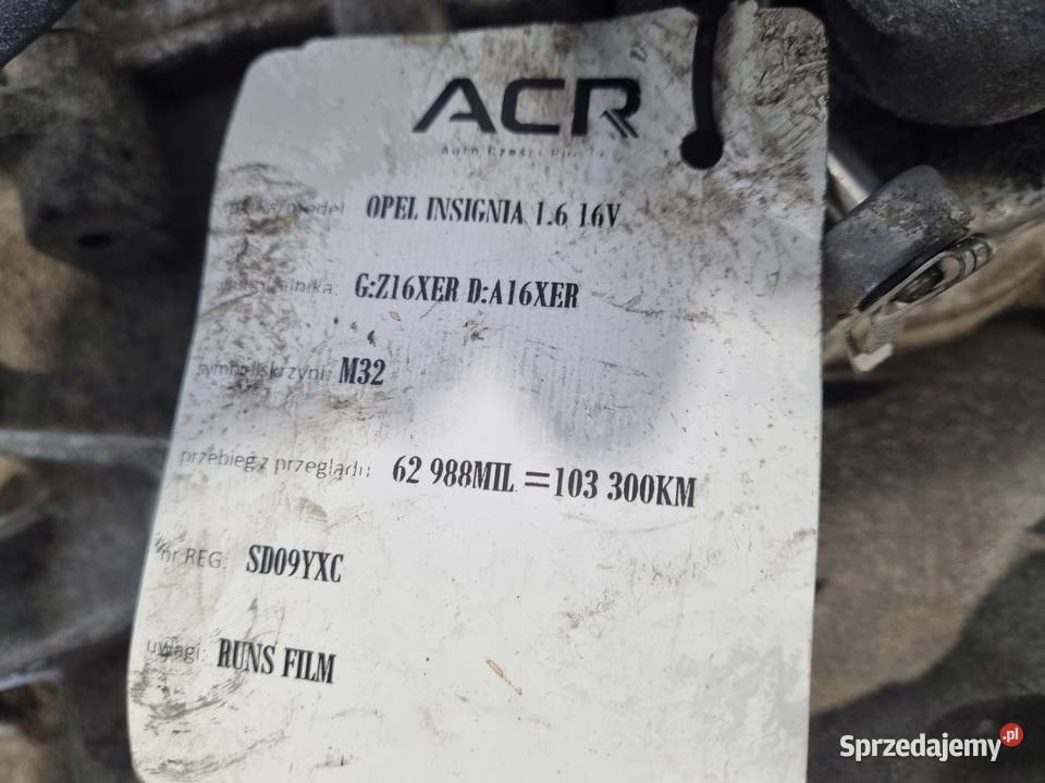 SKRZYNIA BIEGÓW Opel Insignia A 18 16V 140 Chełm sprzedam