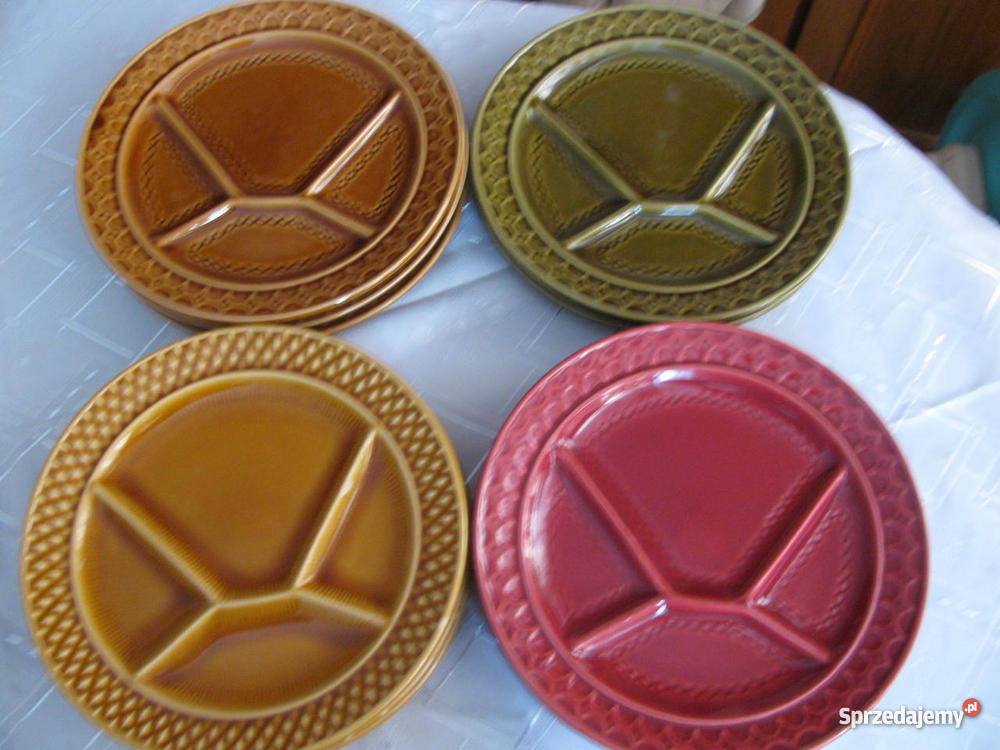 TALERZE DO FONDUE Porcelana i szkło