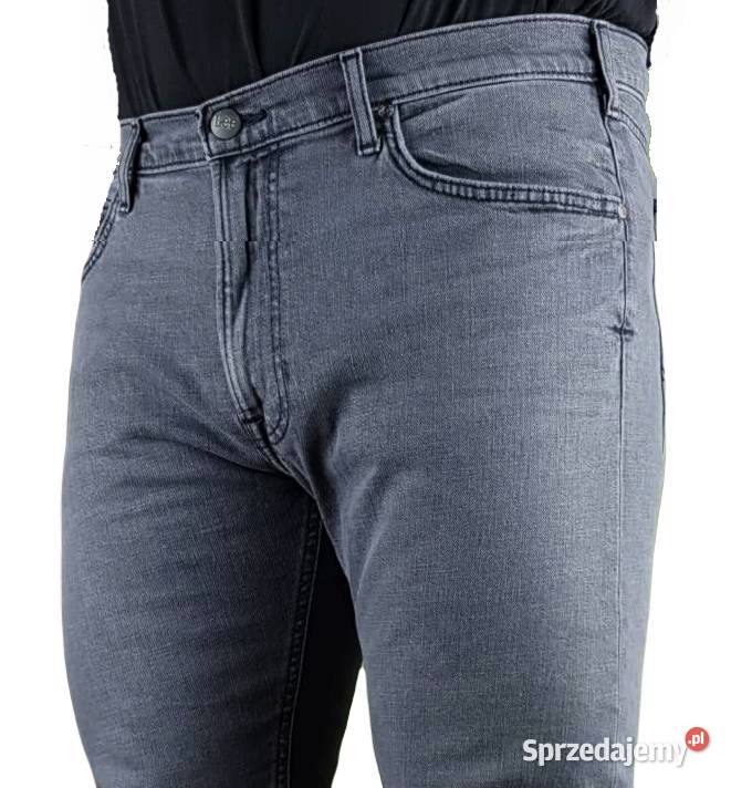 Męskie jeansy Lee Luke Slim Tapered szare W38L32 Odzież codzienna Tarnowskie Góry
