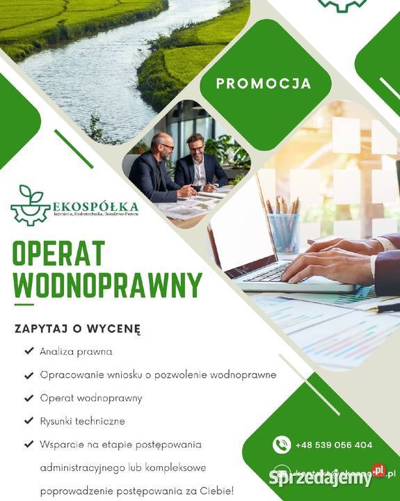 Operat wodnoprawny Pozwolenie wodnoprawne Pabianice