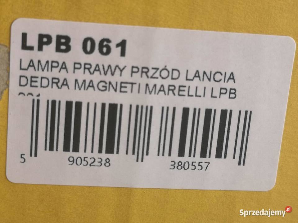 LAMPA PRAWY PRZÓD LANCIA DEDRA FL94 19941999
