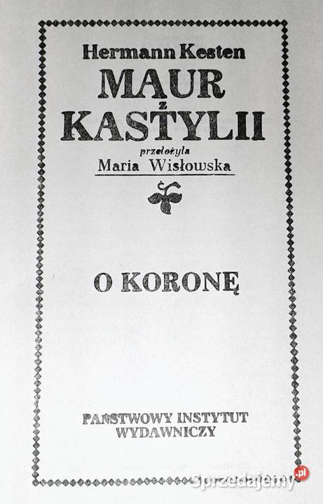 Maur z Kastylii Hermann Kesten lubelskie Chełm