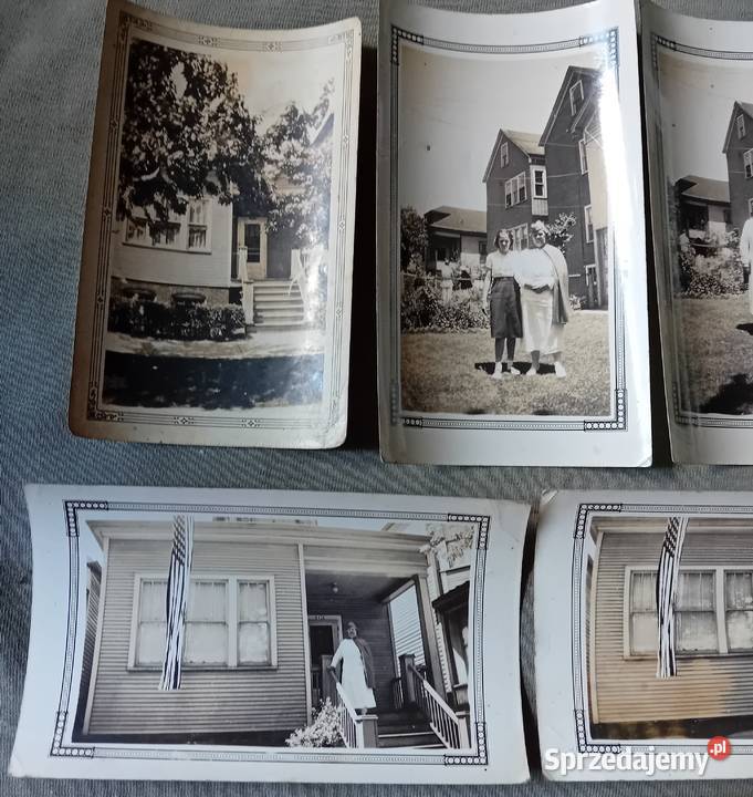 Zestaw 4 fotografii rodzinnych polonia z USA Koźminek