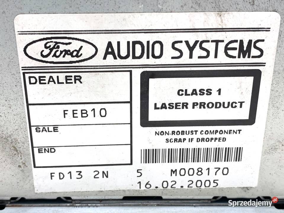 RADIO FORD MONDEO MK3 5S7T10E889AA 0007