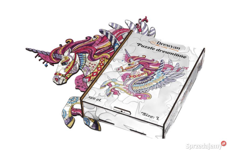 Puzzle Drewniane Premium EKO Układanka Pegas A4 kolorowy Łódź