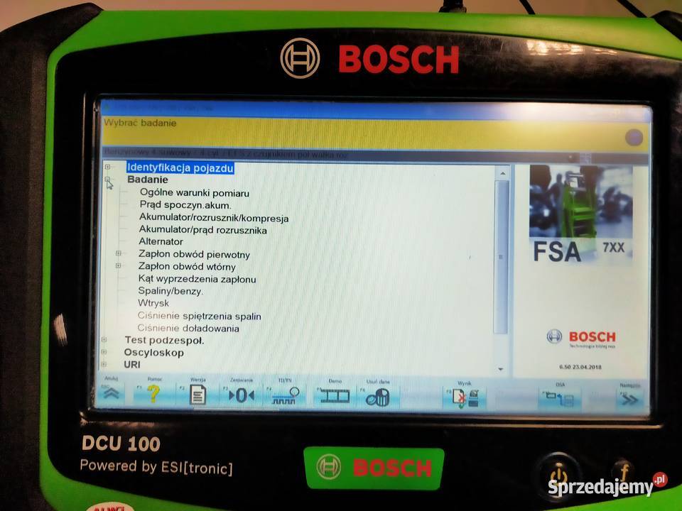 Diagnoskop i oscyloskop Bosch Fsa 720 zestaw Pozostałe