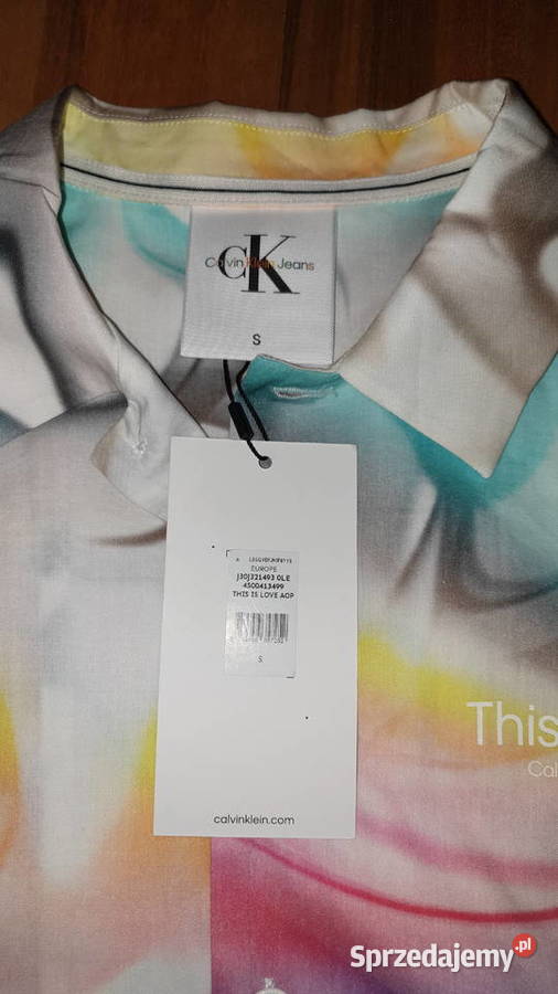 Calvin Klein Jeans tęczowa koszula r S