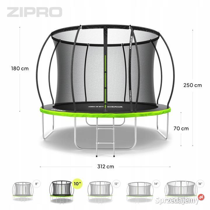 Trampolina ogrodowa z siatką wewnętrzną dzieci mazowieckie Ostrołęka