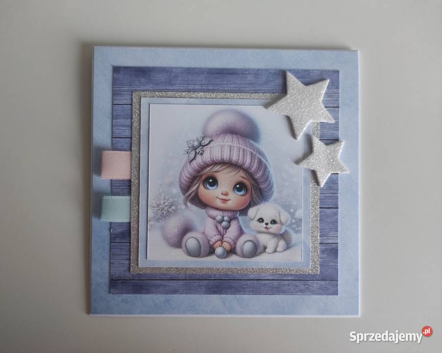 Kartka ręcznie robiona handmade z okazji urodzin Łódź