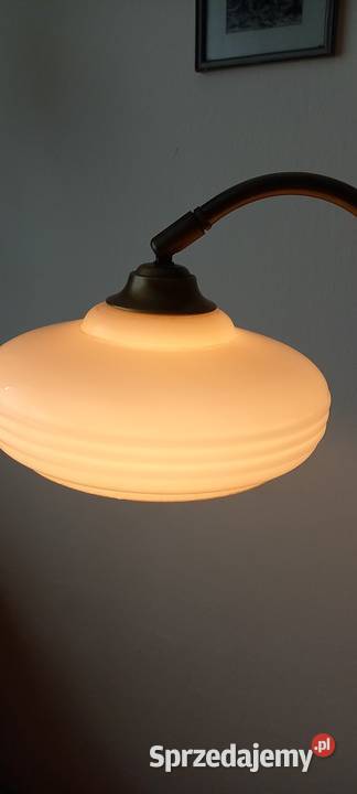 Mosiężna lampa podłogowa z ruchomym ramieniem Antyki łódzkie
