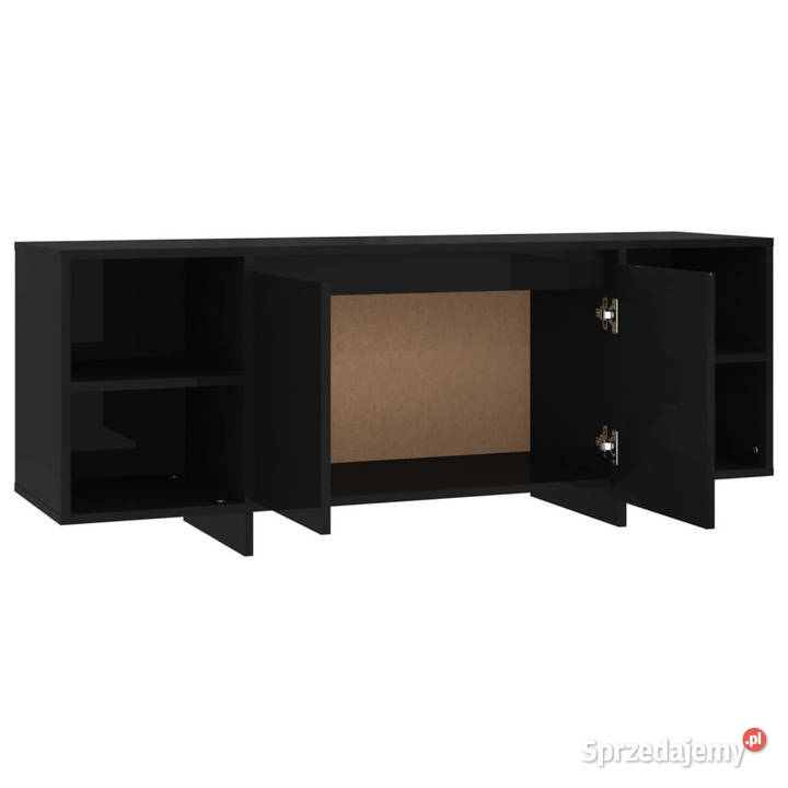 Szafka pod TV czarna 130x35x50 materiał Warszawa