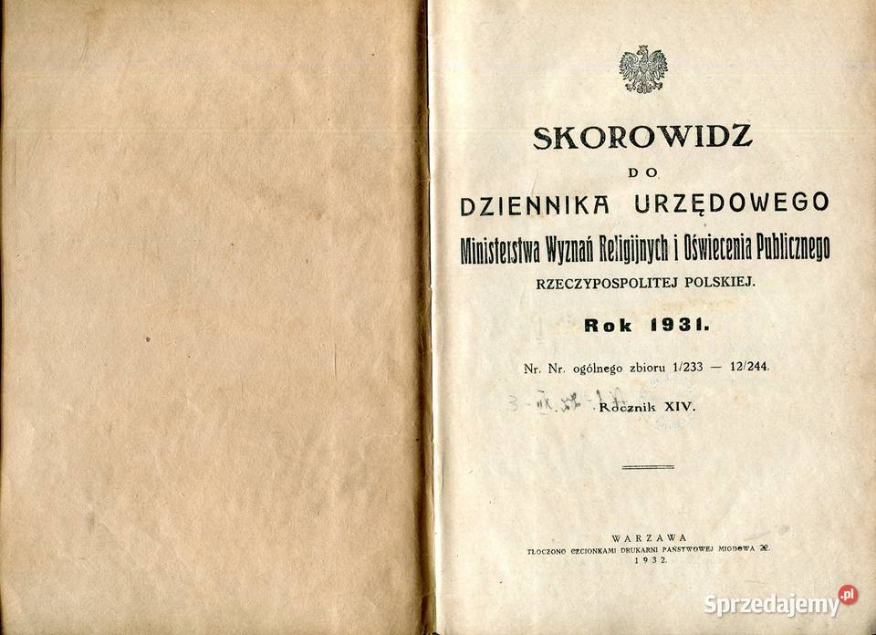 Skorowidz do Dziennika Urzędowego Ministerstwa twarda Szczecin