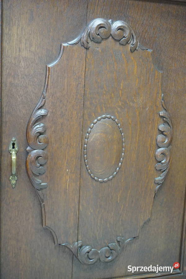 HP ZGRABNY WĄSKI SOLIDNY KREDENS MIĘDZYWOJENNY