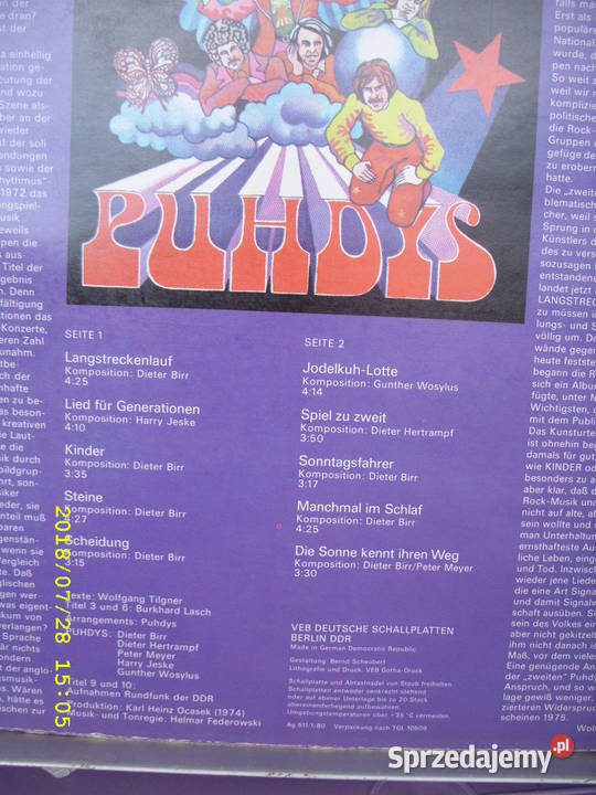 Winyl LP Rock PUHDYS 2 LANGSTRCKENLAUF AMIGA Wołów