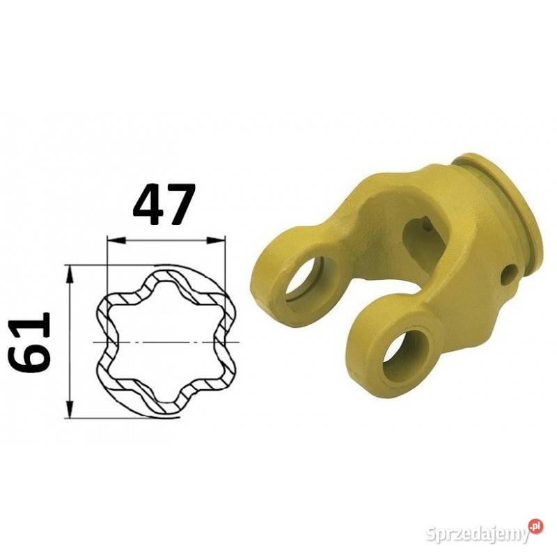 Widłak profilowy na rurę gwiazda 47x61 mm 04225 Kamionna