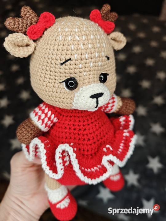 Maskotka jeleńek na szydełku Szczecin
