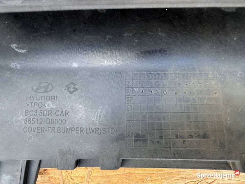 Spoiler dół zderzaka przód hyundai i20 III 3 osobowe