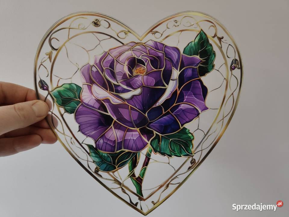 Nowy witraż witrażyk dekoracja okienna łapacz