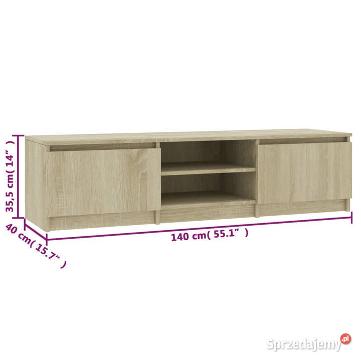 Szafka pod TV dąb sonoma 140x40x355 WM800651 mazowieckie Warszawa