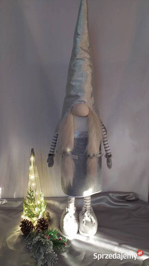 Skrzaty Glamour krasnal Boże Narodzenie prezent odcienie szarości Sędziszów Małopolski