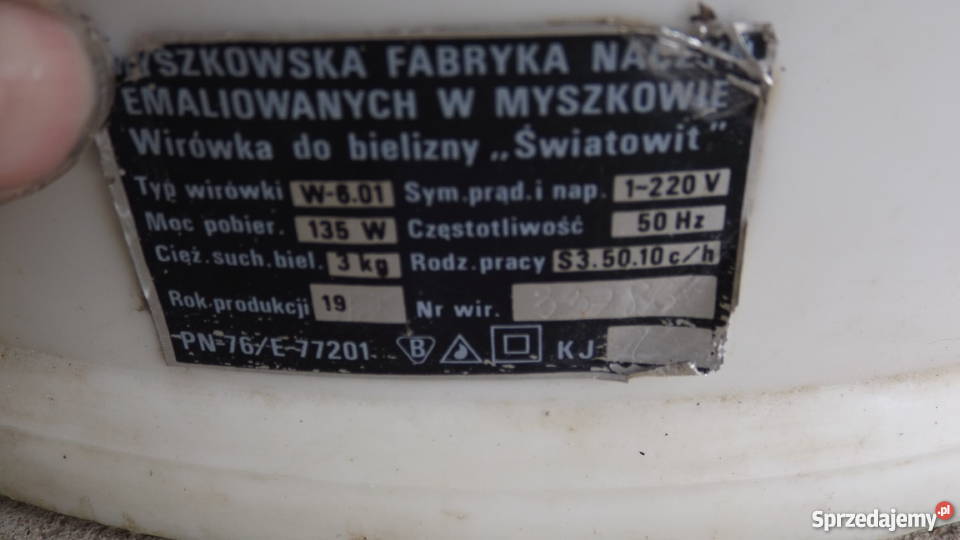 Wirówka do bielizny Światowit Myszków z Prlu Grodziczno