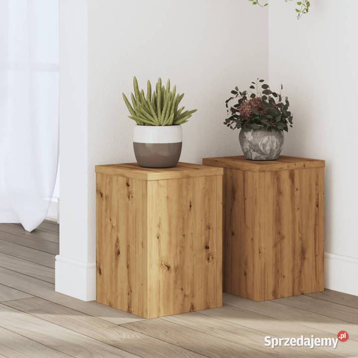Podstawki pod doniczki 2 dąb artisan 20x20x30 sprzedam