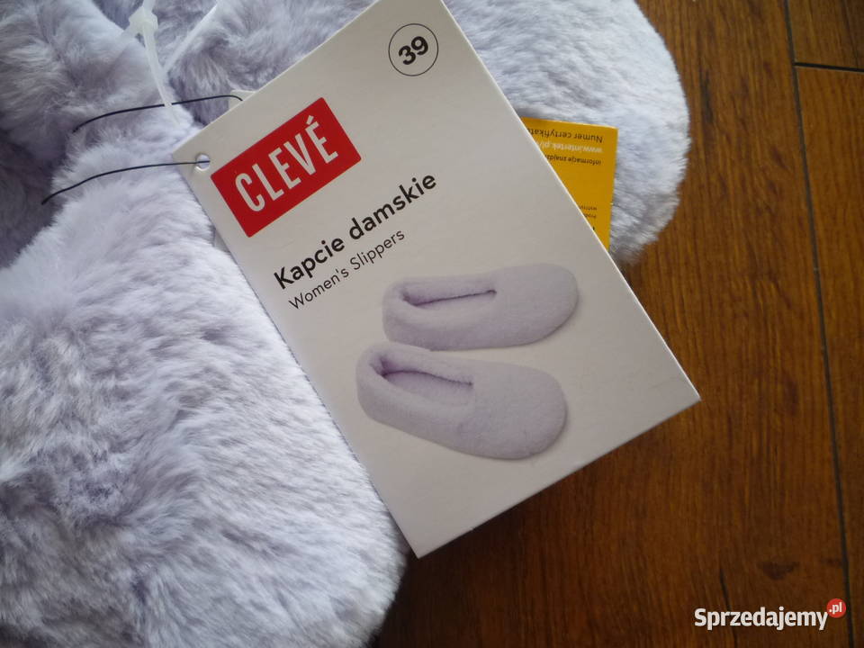 Nowe Cleve 3839 Kapcie damskie futerko lila zachodniopomorskie Szczecin