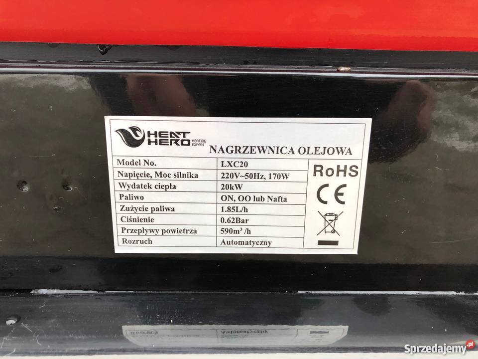 Nagrzewnica olejowa GEKO 20kW mazowieckie Płock