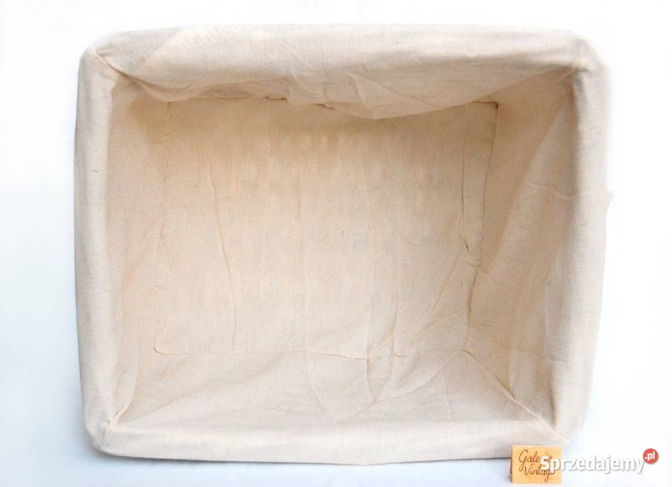 Kosz pleciony rattanowy biały z bawełnianym biały Lublin sprzedam