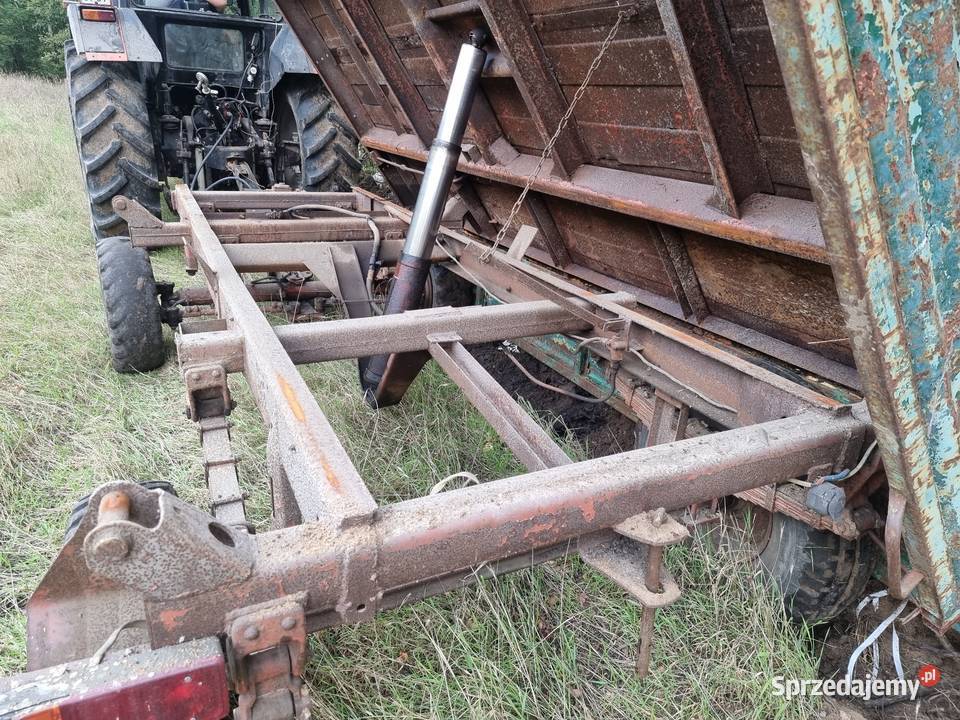 Przyczepa wywrotka 3 strony stan D47 D732 Łask
