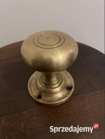 Gałka stara przedwojenna brąz mosiądz ciężka Łódź