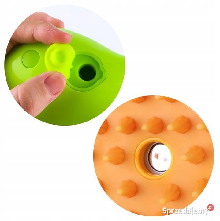 Szczotka parowa kota psa masażer Zielona