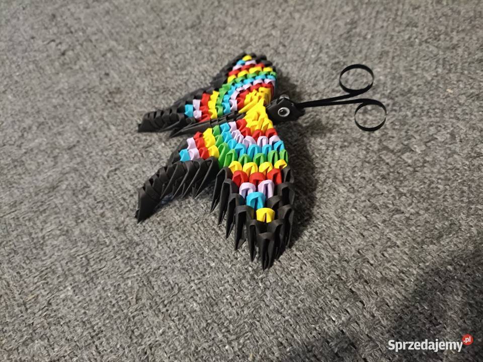Motyl Kolorowy Origami Modułowe 3D