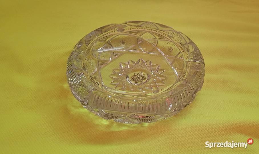 Kryształowa popielniczka ozdobna PRL IRENA Świecie