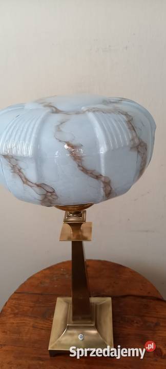 Ładna mosiężna lampa z kloszem Wysyłka Skierniewice