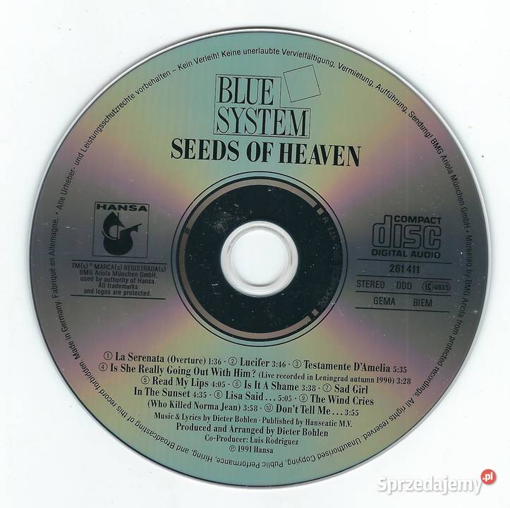 CD Blue System Seeds Of Heaven 1991 Hansa sprzedam