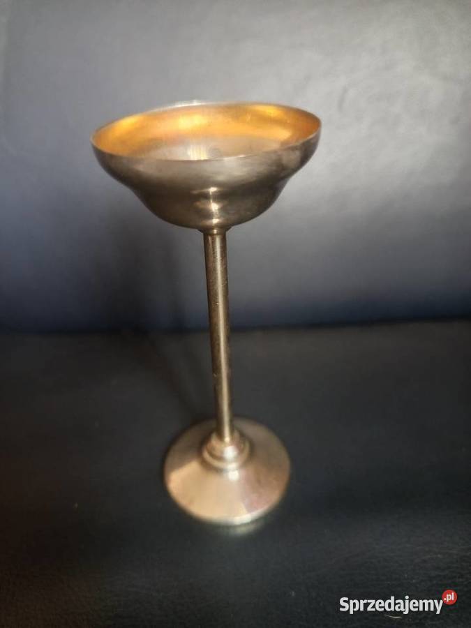 Kieliszek platerowany na nóżce kujawsko-pomorskie Nakło nad Notecią