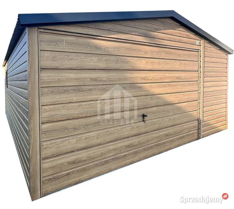 Garaż blaszany 45x5m brama uchylna drzwi 22.5m2 wielkopolskie Turek