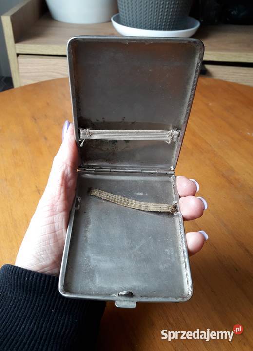 Stara papierośnica w stylu Art Deco mosiądz pomorskie