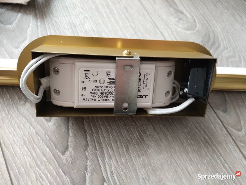 kinkiet lustro obraz do łazienki led mosiądz 3 Poznań