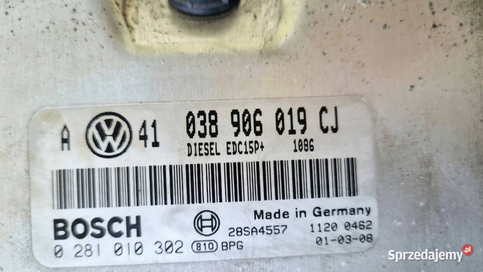 KOMPUTER STEROWNIK SILNIKA VW GOLF IV BORA 19 Działoszyce sprzedam