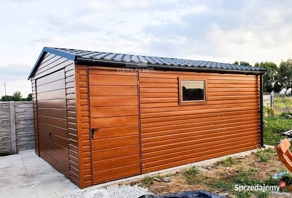 ARAŻ BLASZANY 4M X 5M DWUSPAD BLACHODACHÓWKA Mrągowo sprzedam
