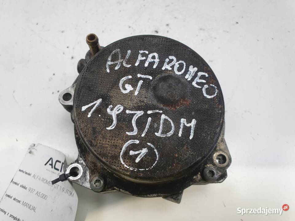 Alfa Romeo GT 19 JTD POMPA VACUM wakum 937A5000 Rudka