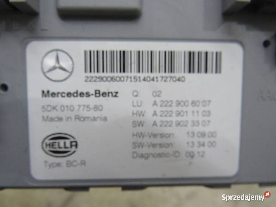 MODUŁ STEROWNIK SAM MERCEDES W205 A2229006007