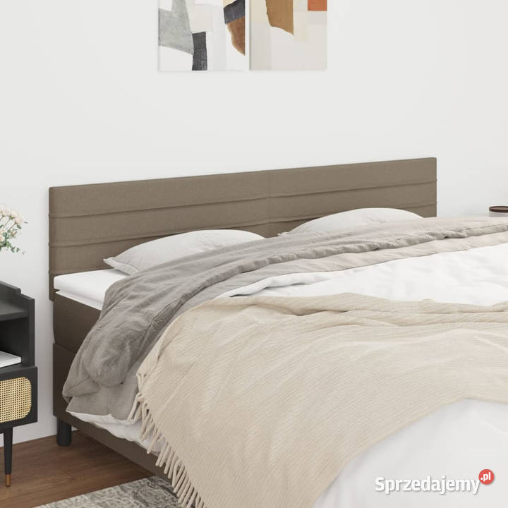 Zagłówki do łóżka 2 taupe 80x5x7888 tkanina Warszawa