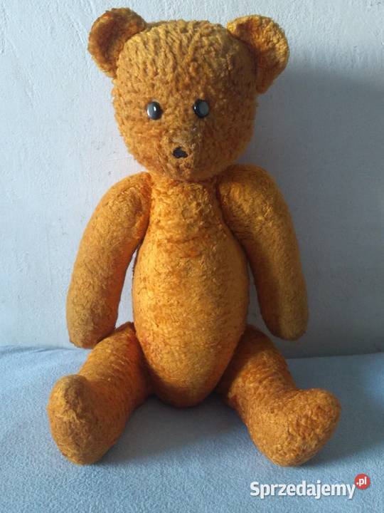 Stary chyba przedwojenny duży miś pluszowy Warszawa