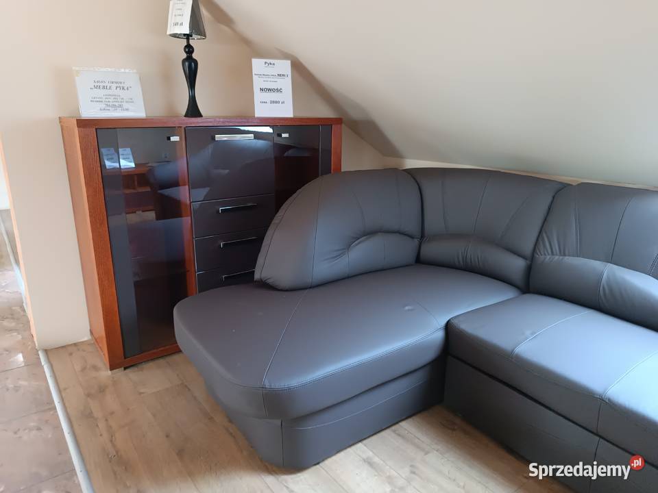 Nowy Narożnik 170x225 YARDEK Skóra Naturalna Olesno